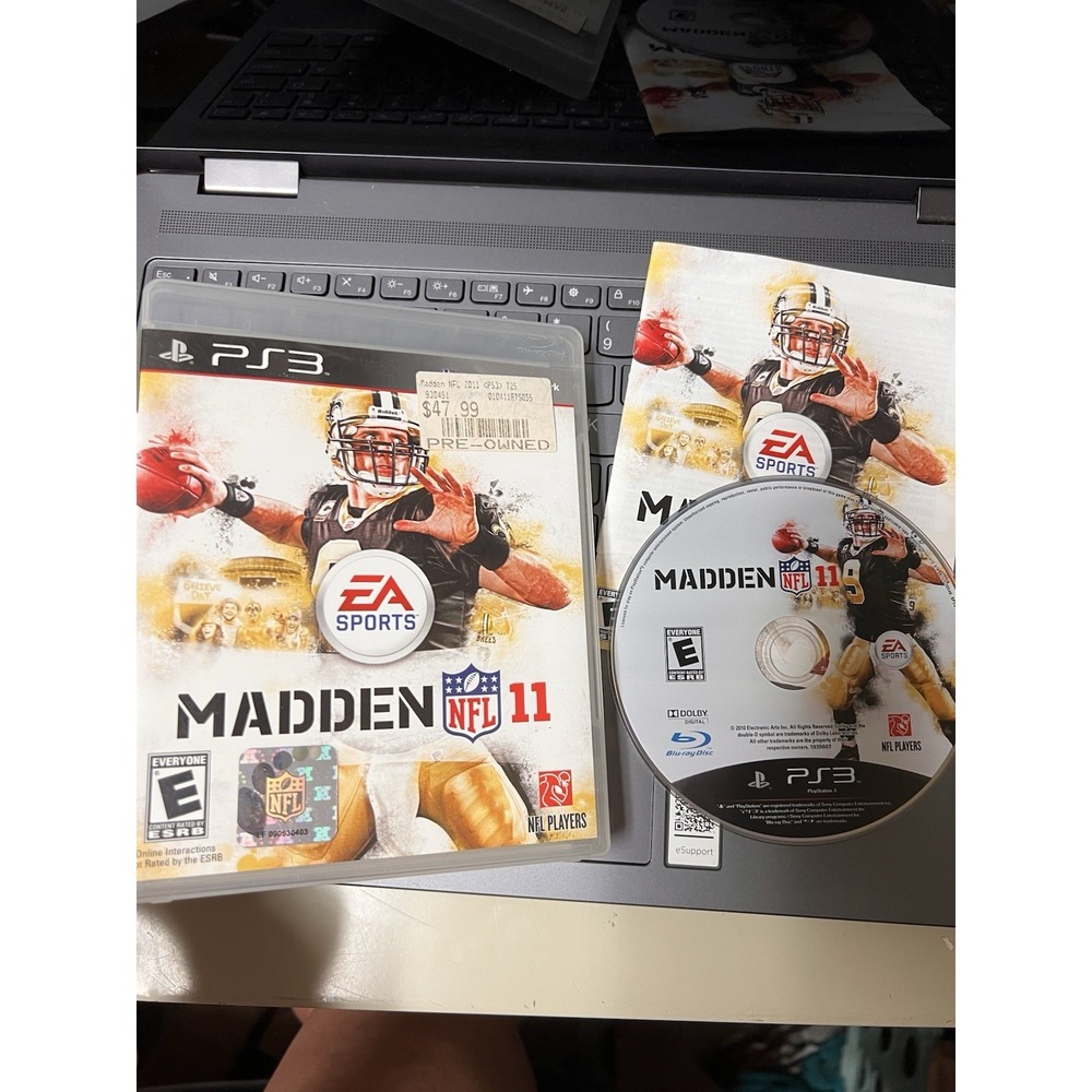 Madden NFL 11‎ Sony PlayStation 3 PS3 Game EA Sports Drew Brees Cover CIB